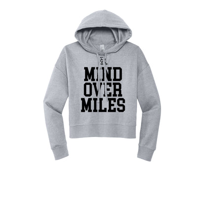 MIND OVER MILES (Black) - Womens Fleece Hoodie