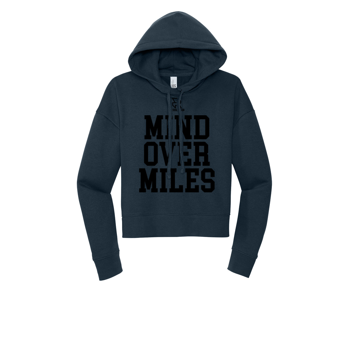 MIND OVER MILES (Black) - Womens Fleece Hoodie