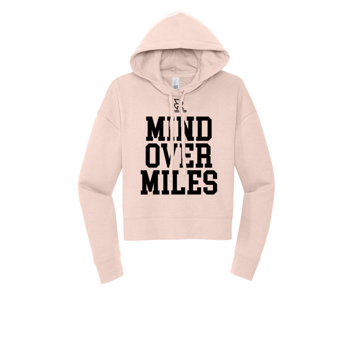 MIND OVER MILES (Black) - Womens Fleece Hoodie