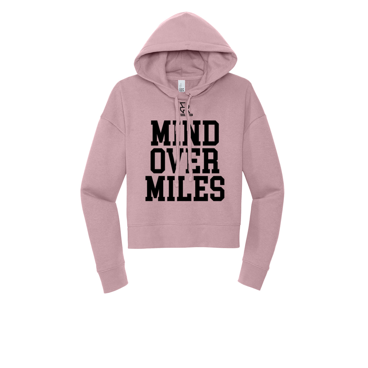 MIND OVER MILES (Black) - Womens Fleece Hoodie