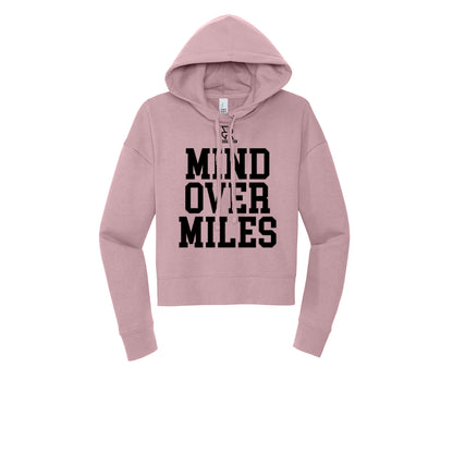 MIND OVER MILES (Black) - Womens Fleece Hoodie