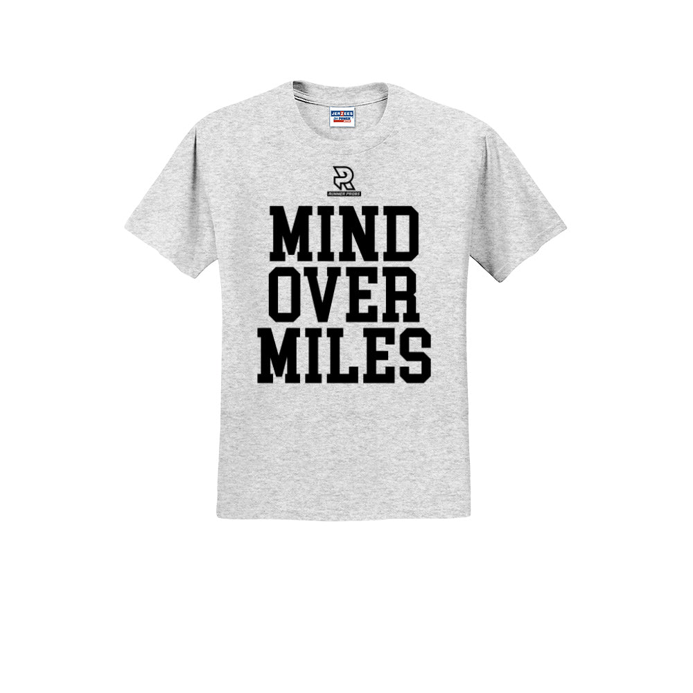 MIND OVER MILES (Black) - Short Sleeve Cotton Tee