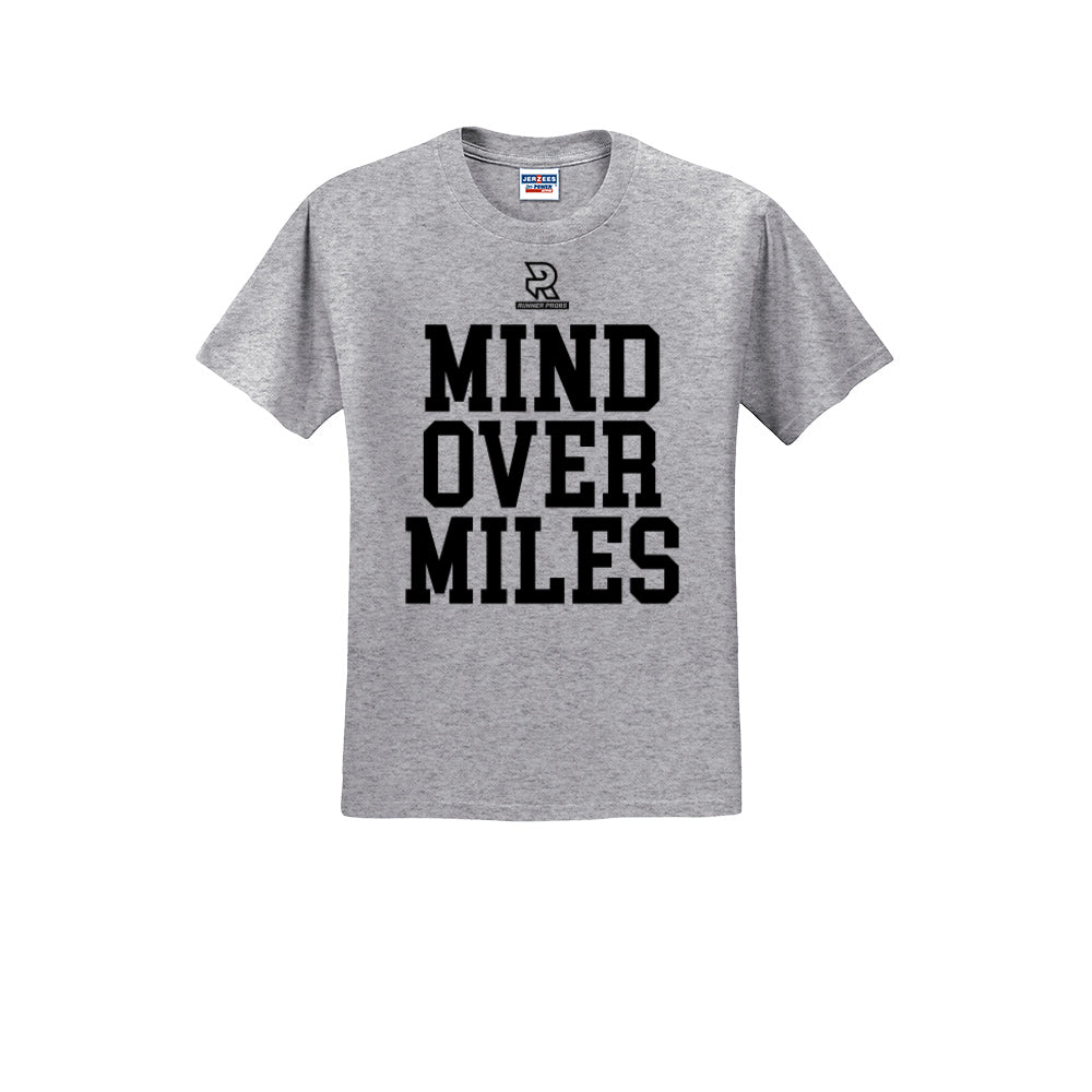 MIND OVER MILES (Black) - Short Sleeve Cotton Tee