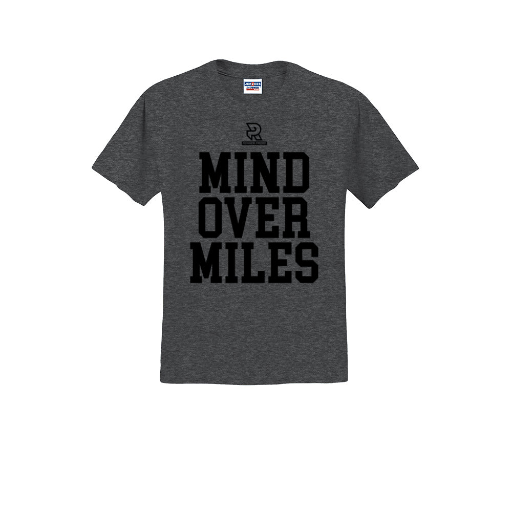 MIND OVER MILES (Black) - Short Sleeve Cotton Tee