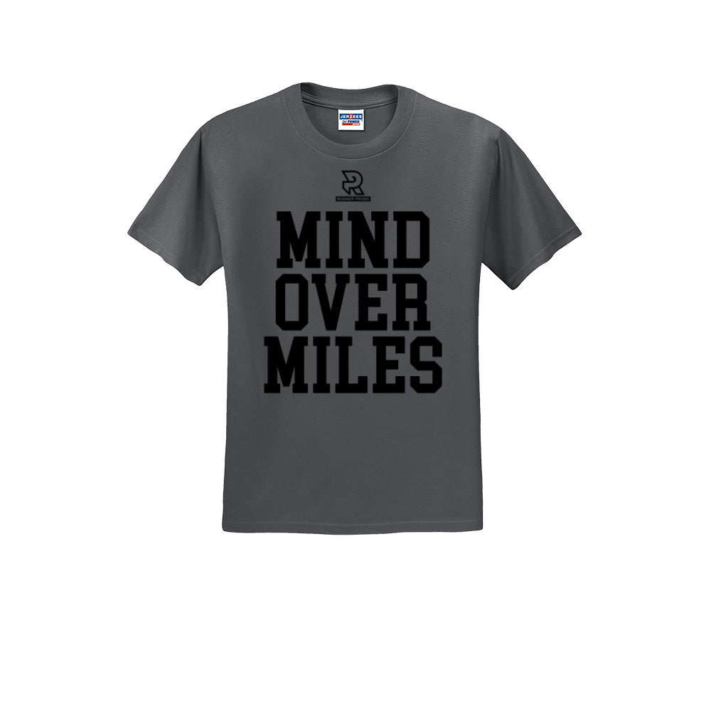 MIND OVER MILES (Black) - Short Sleeve Cotton Tee