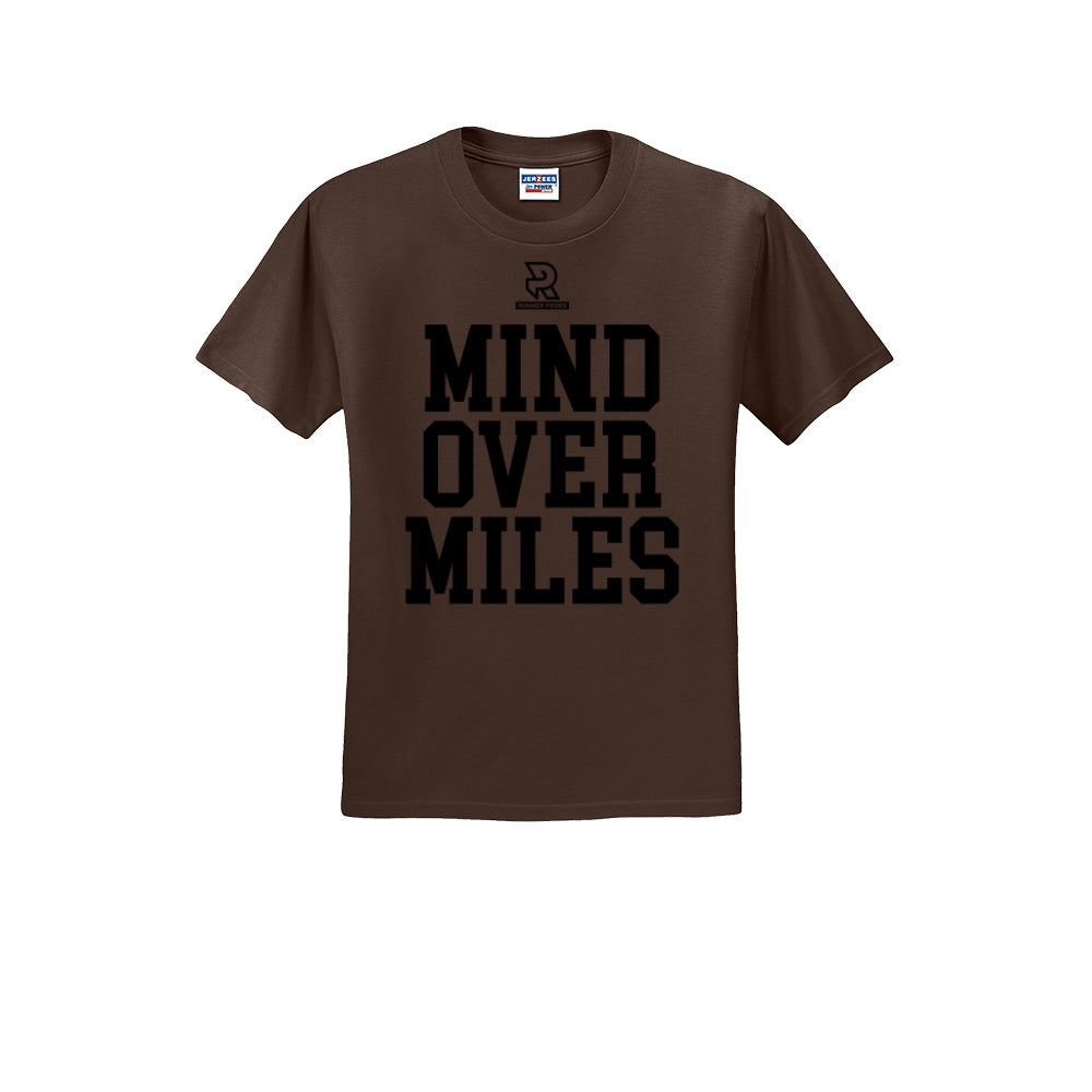 MIND OVER MILES (Black) - Short Sleeve Cotton Tee
