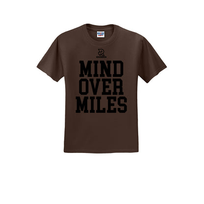 MIND OVER MILES (Black) - Short Sleeve Cotton Tee