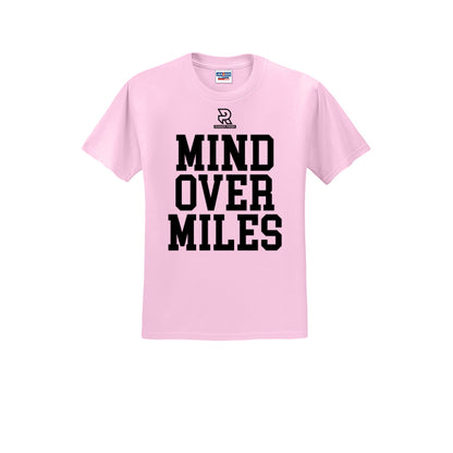 MIND OVER MILES (Black) - Short Sleeve Cotton Tee