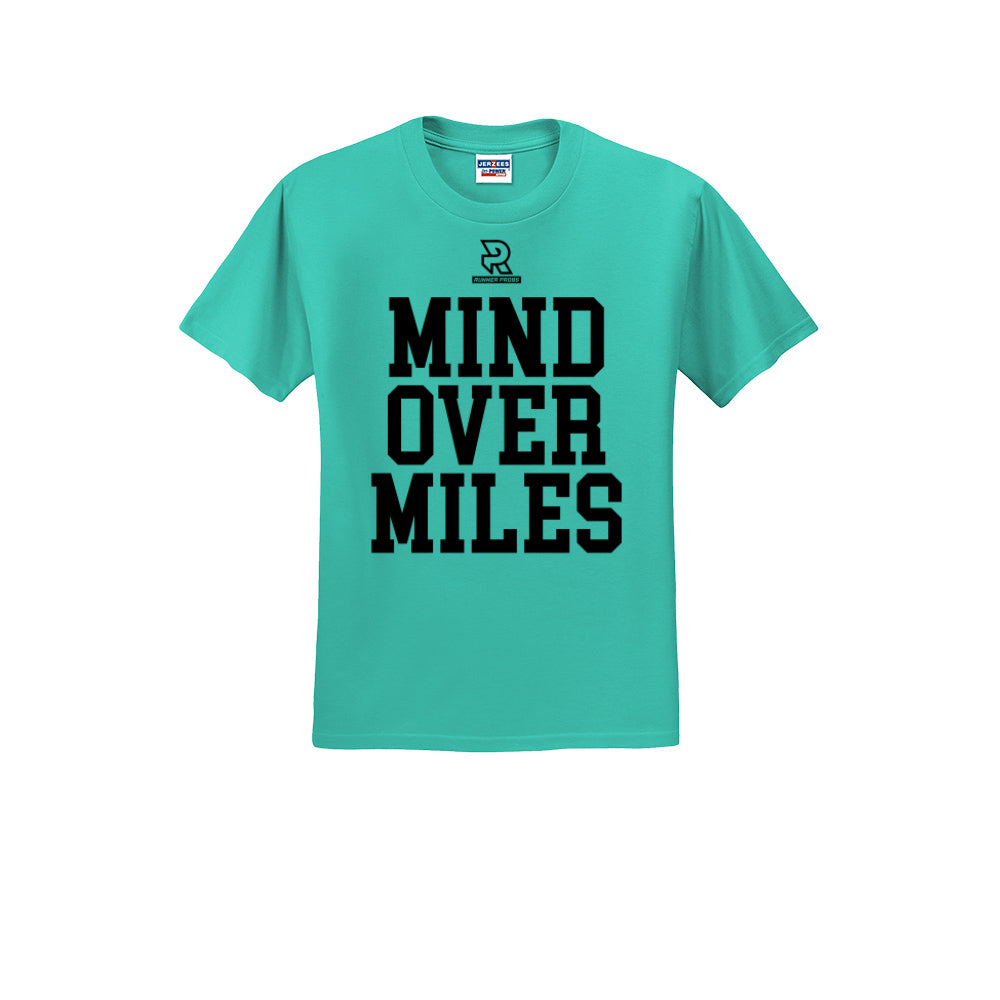 MIND OVER MILES (Black) - Short Sleeve Cotton Tee