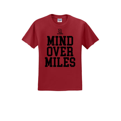 MIND OVER MILES (Black) - Short Sleeve Cotton Tee
