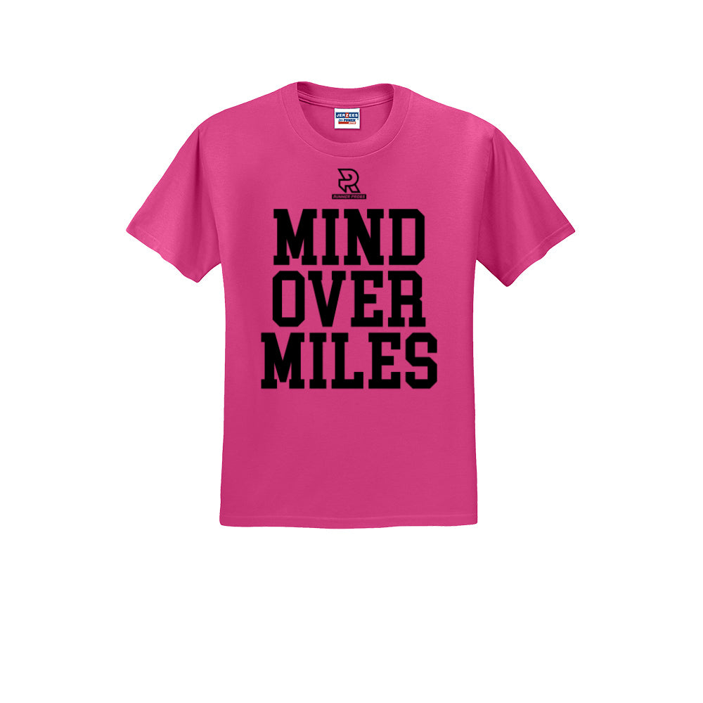 MIND OVER MILES (Black) - Short Sleeve Cotton Tee
