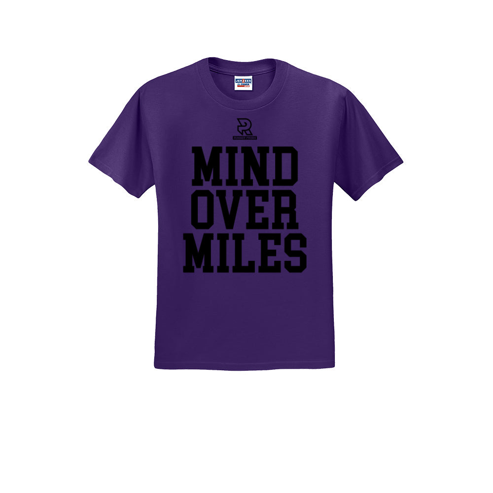 MIND OVER MILES (Black) - Short Sleeve Cotton Tee