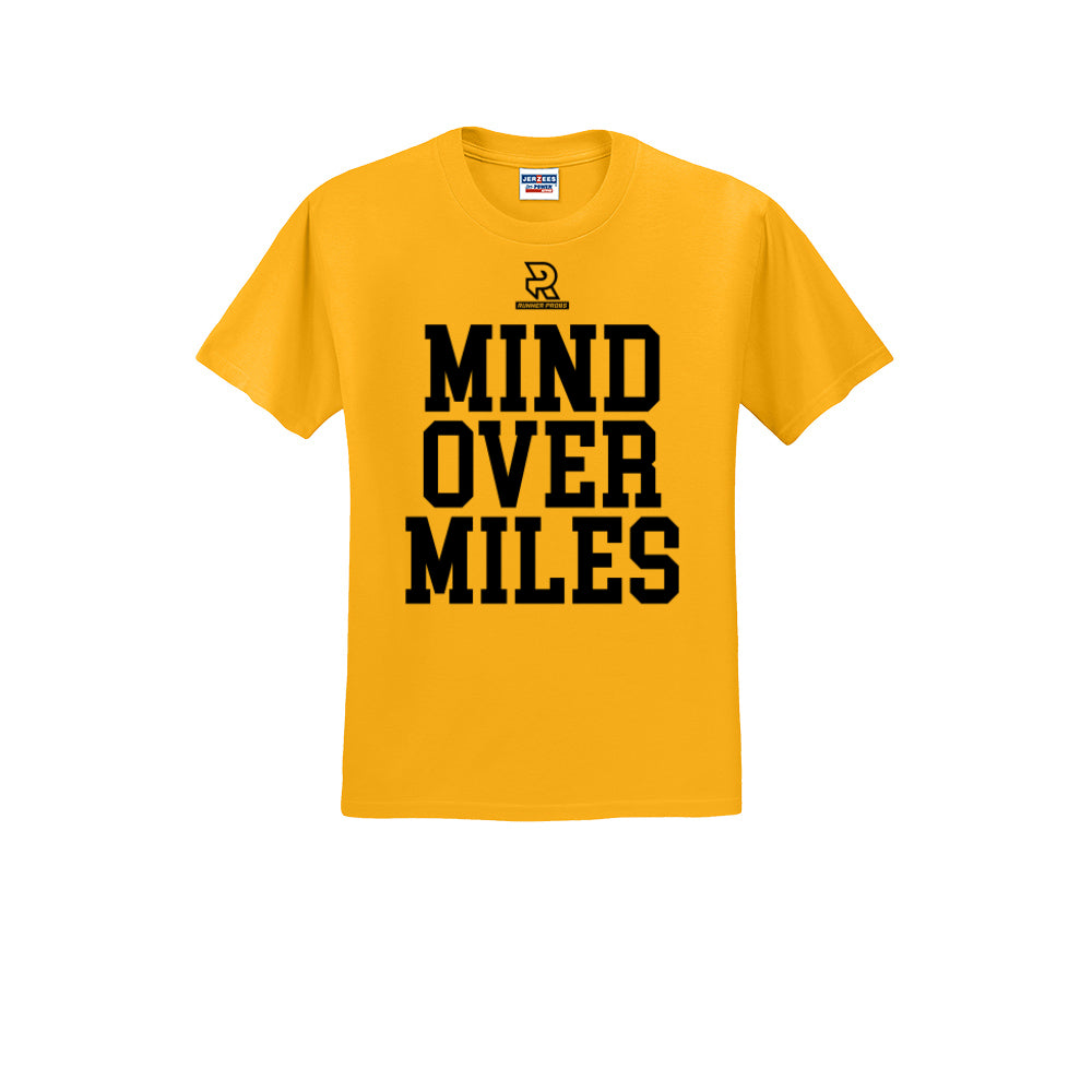 MIND OVER MILES (Black) - Short Sleeve Cotton Tee