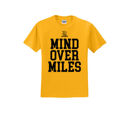 MIND OVER MILES (Black) - Short Sleeve Cotton Tee