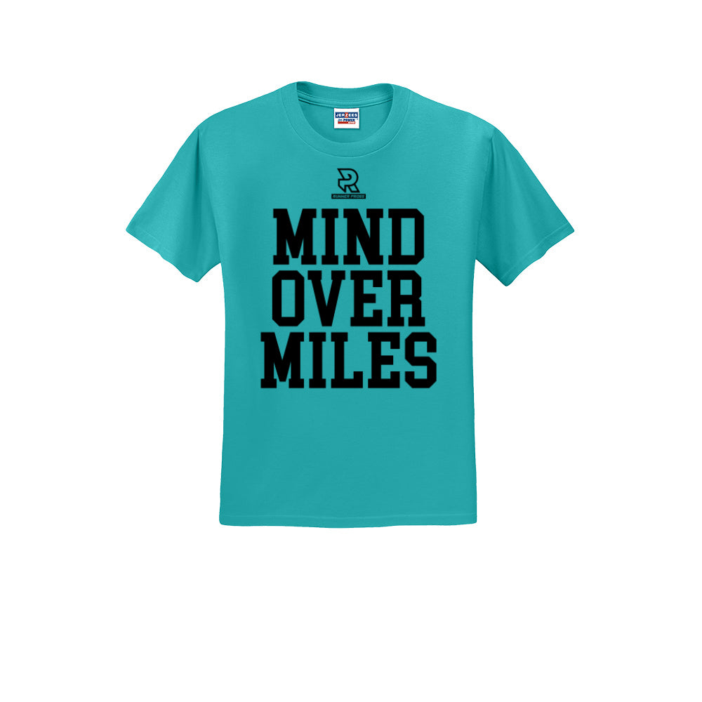 MIND OVER MILES (Black) - Short Sleeve Cotton Tee