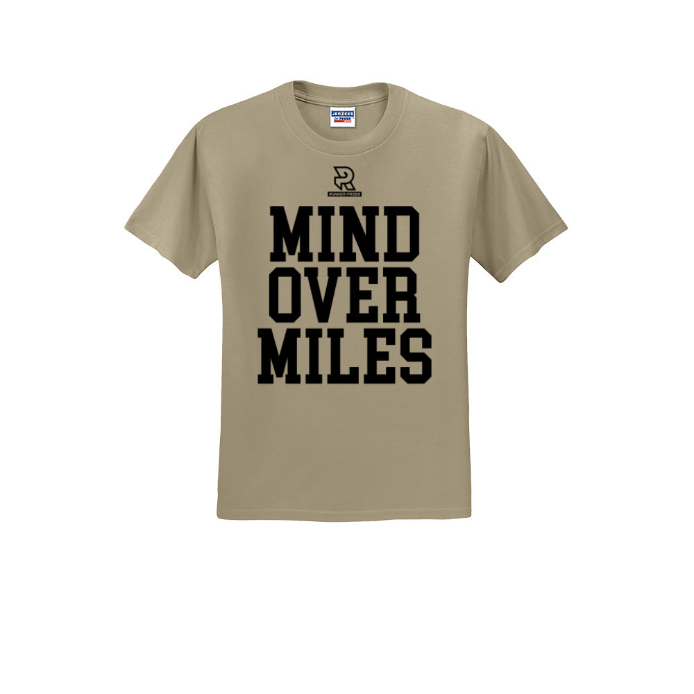 MIND OVER MILES (Black) - Short Sleeve Cotton Tee