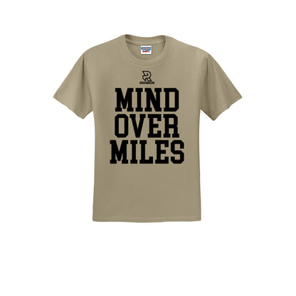 MIND OVER MILES (Black) - Short Sleeve Cotton Tee