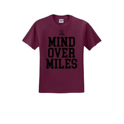 MIND OVER MILES (Black) - Short Sleeve Cotton Tee
