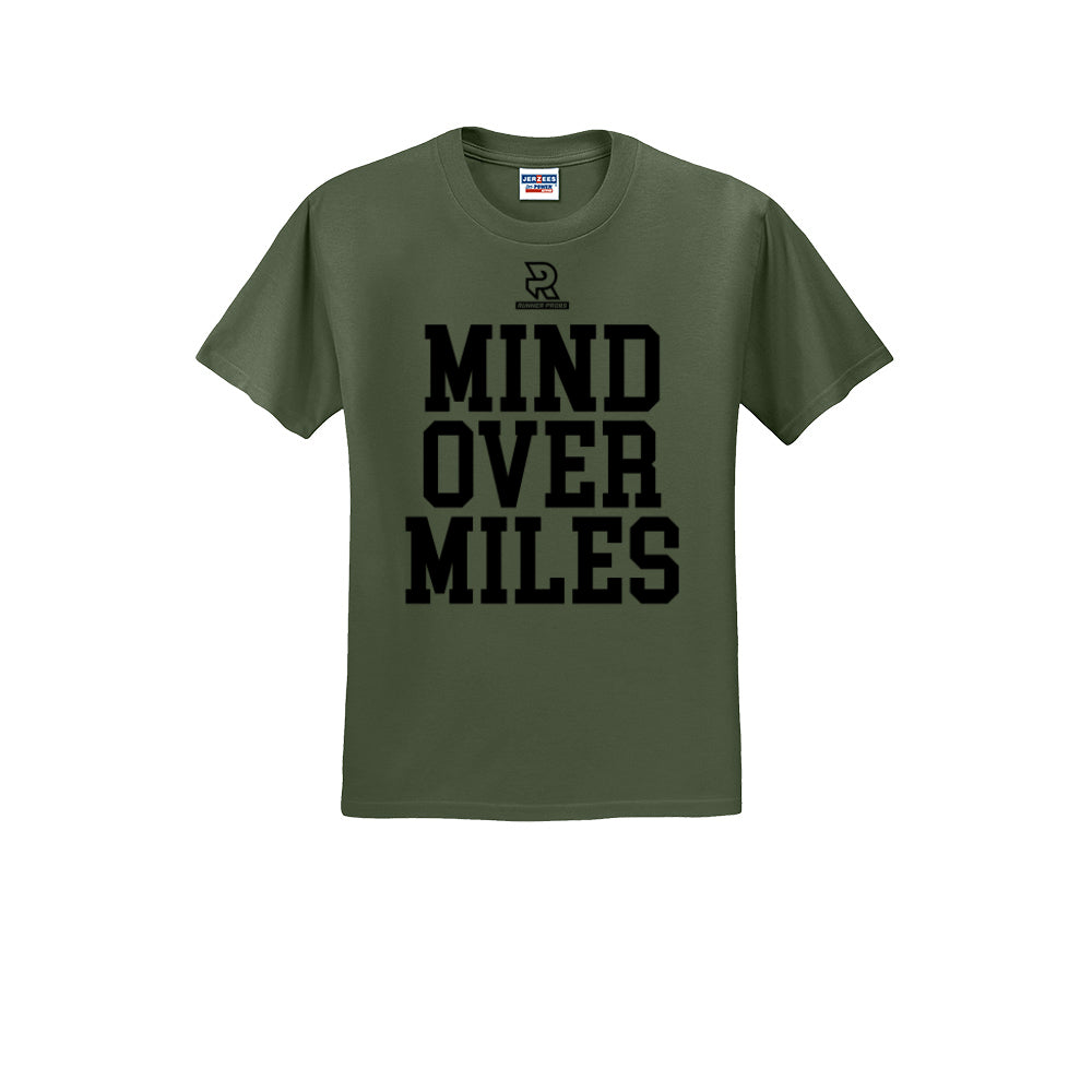 MIND OVER MILES (Black) - Short Sleeve Cotton Tee