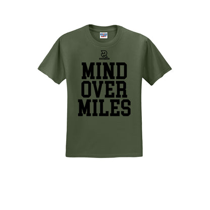 MIND OVER MILES (Black) - Short Sleeve Cotton Tee