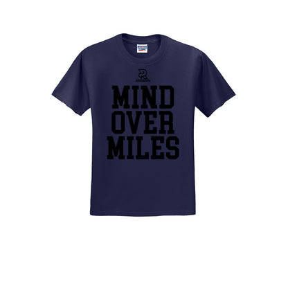 MIND OVER MILES (Black) - Short Sleeve Cotton Tee