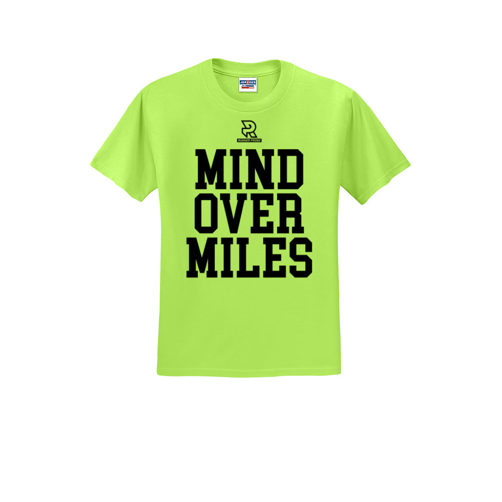 MIND OVER MILES (Black) - Short Sleeve Cotton Tee