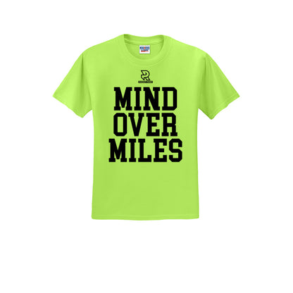 MIND OVER MILES (Black) - Short Sleeve Cotton Tee