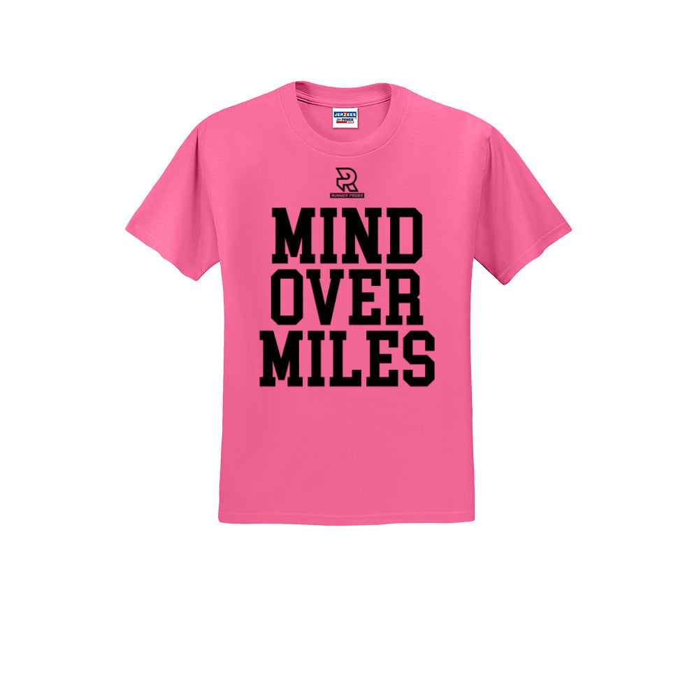 MIND OVER MILES (Black) - Short Sleeve Cotton Tee