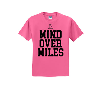 MIND OVER MILES (Black) - Short Sleeve Cotton Tee
