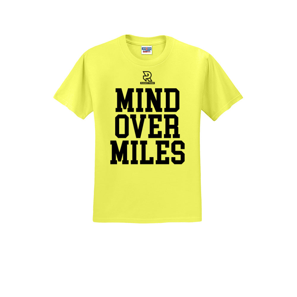 MIND OVER MILES (Black) - Short Sleeve Cotton Tee