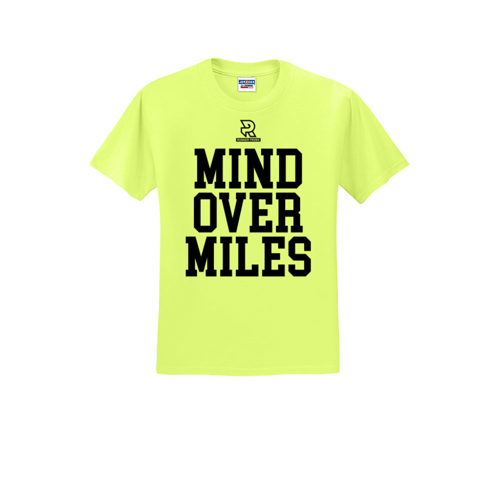 MIND OVER MILES (Black) - Short Sleeve Cotton Tee