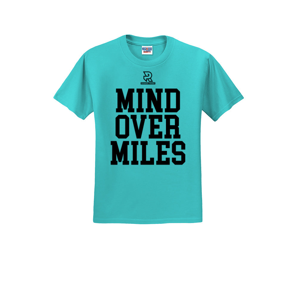MIND OVER MILES (Black) - Short Sleeve Cotton Tee