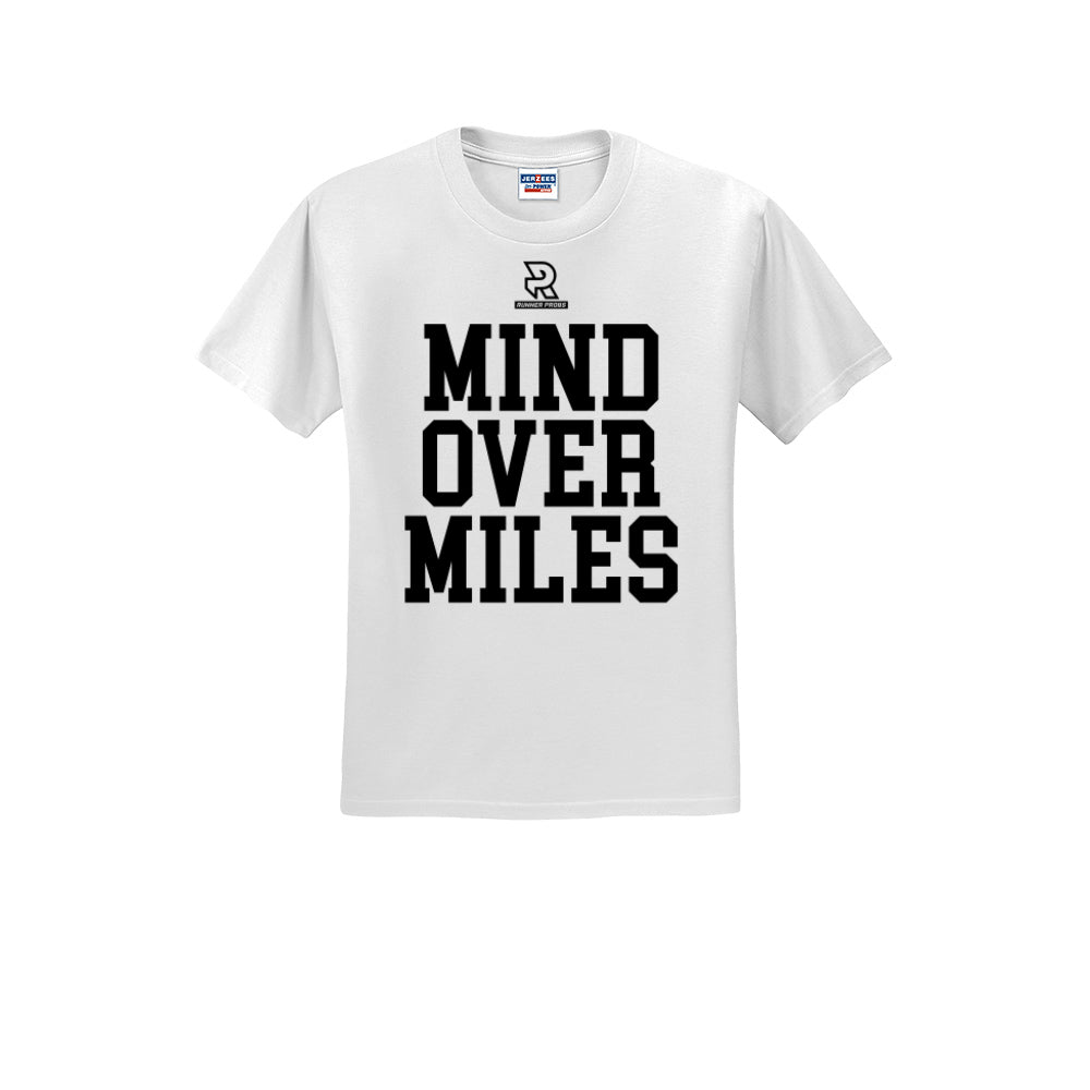 MIND OVER MILES (Black) - Short Sleeve Cotton Tee