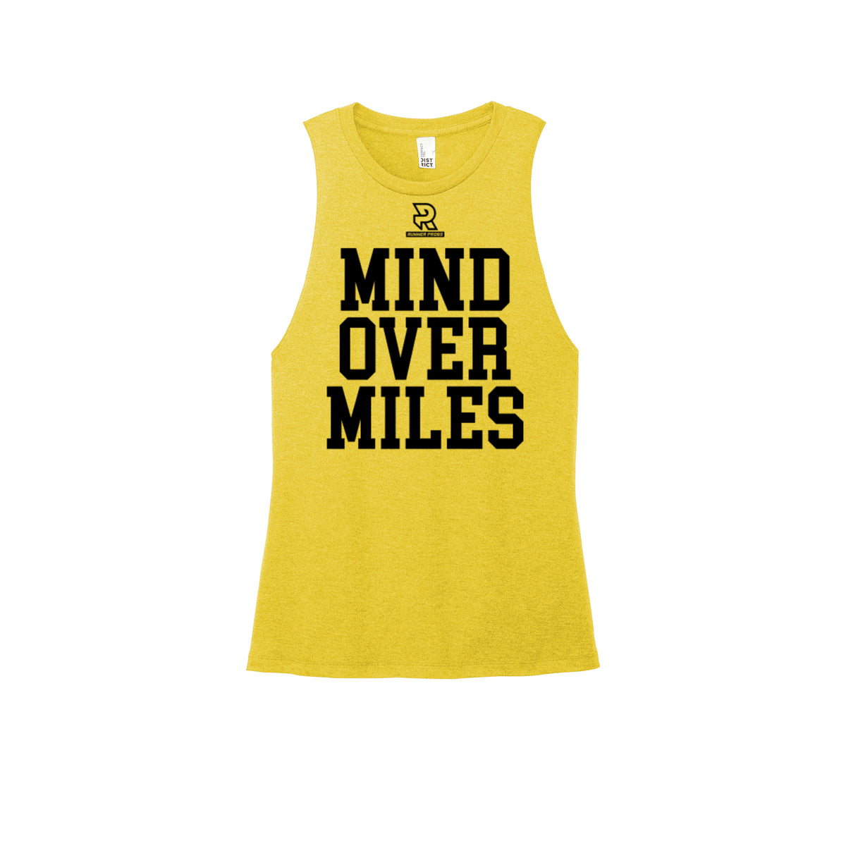 MIND OVER MILES (Black) - Womens Perfect Tri Muscle Tank