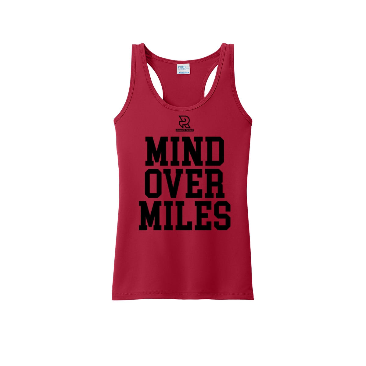 MIND OVER MILES (Black) - Womens Performance Tank