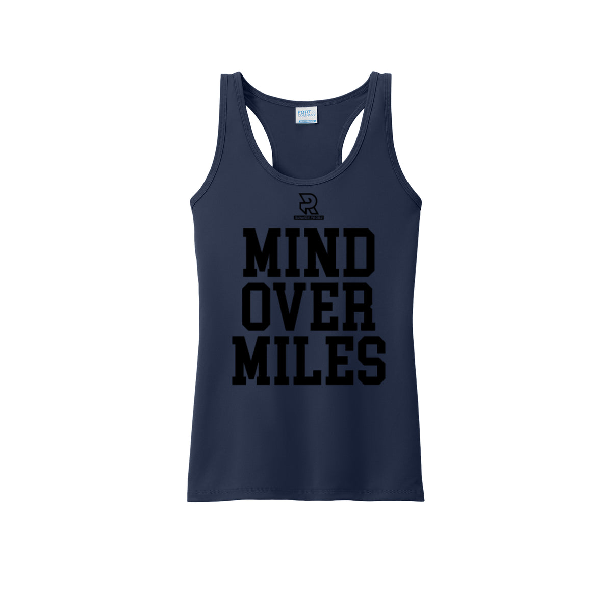MIND OVER MILES (Black) - Womens Performance Tank