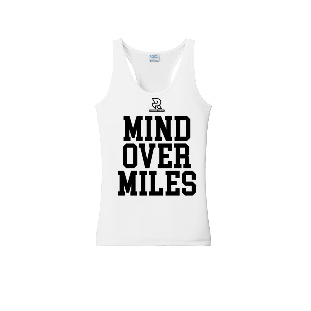 MIND OVER MILES (Black) - Womens Performance Tank