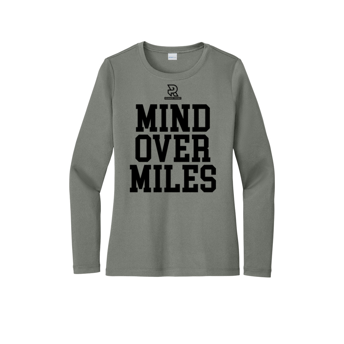 MIND OVER MILES (Black) - Womens Pro Long Sleeve Performance Tee
