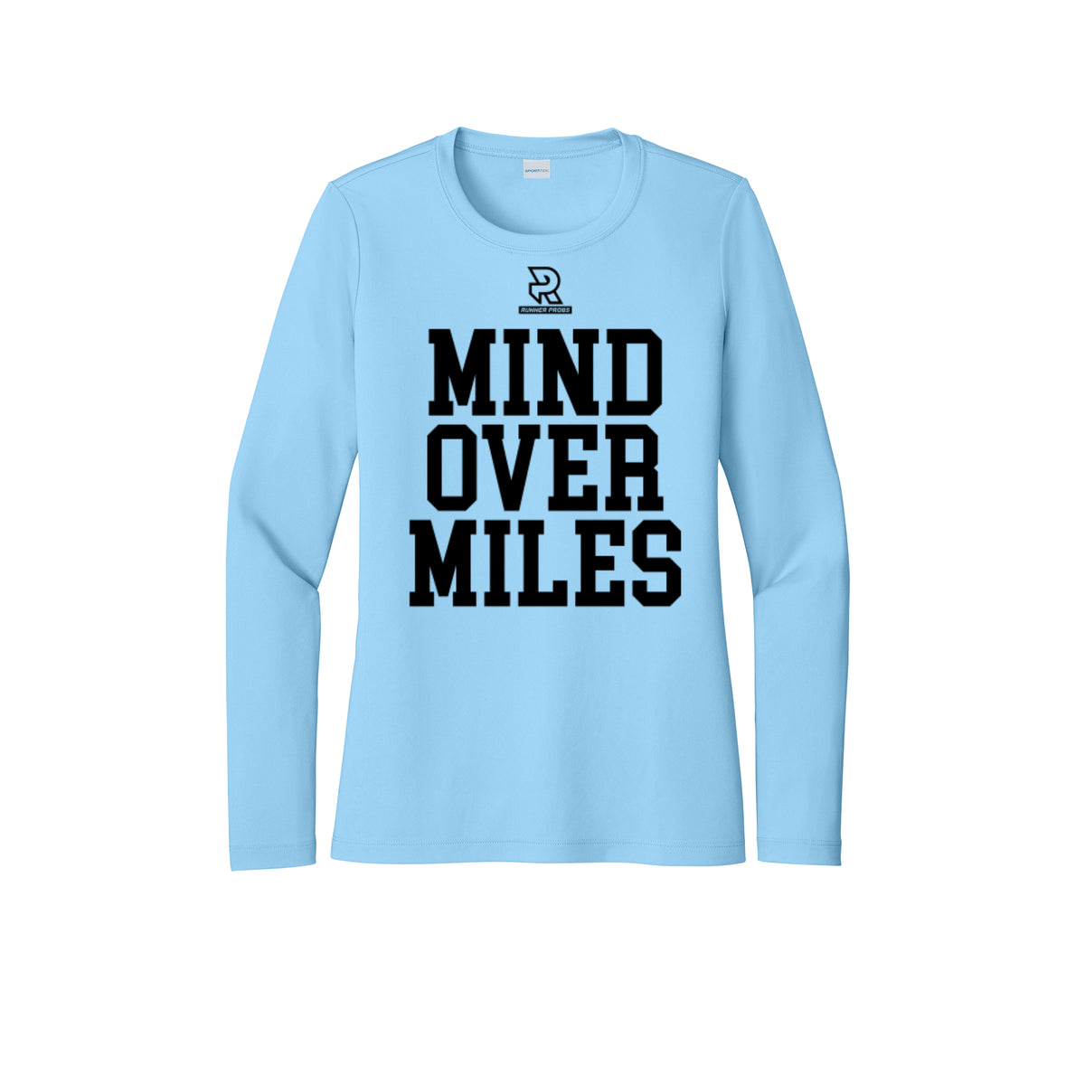 MIND OVER MILES (Black) - Womens Pro Long Sleeve Performance Tee