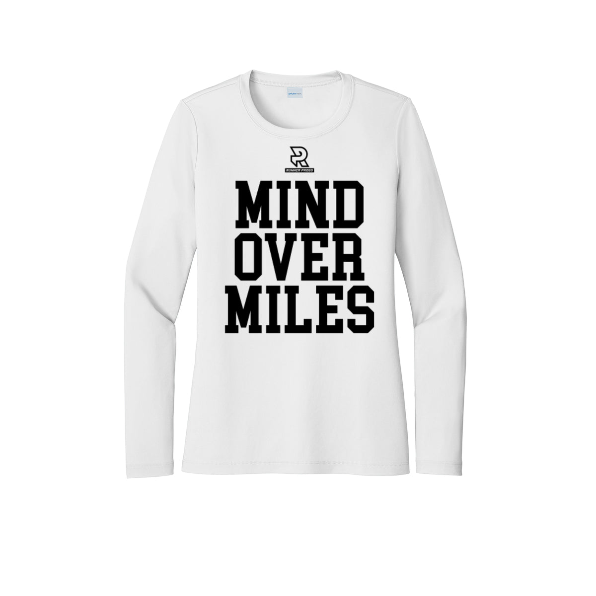 MIND OVER MILES (Black) - Womens Pro Long Sleeve Performance Tee