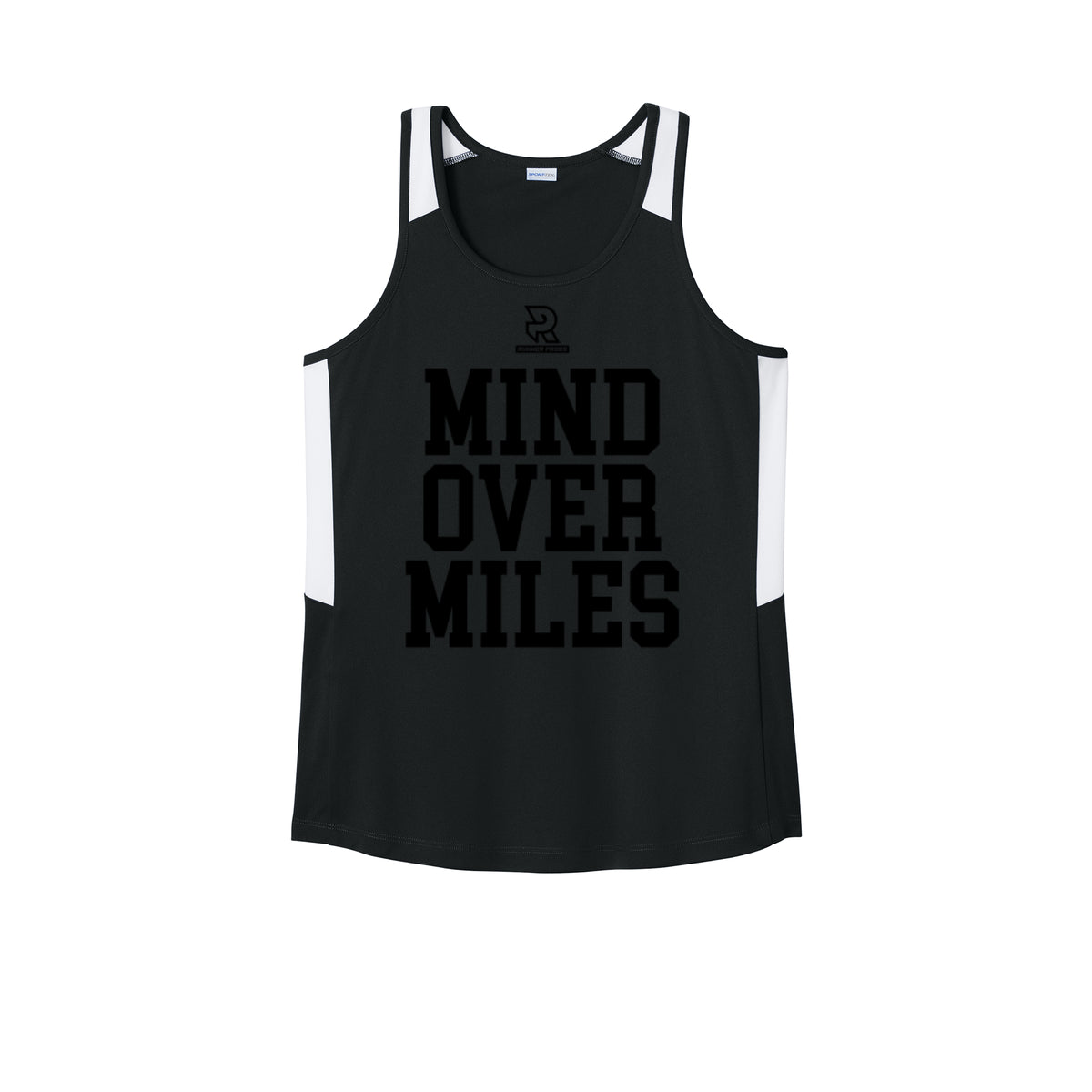 MIND OVER MILES (Black) - Womens Club Track Tank