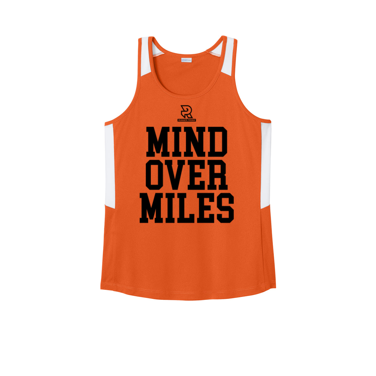 MIND OVER MILES (Black) - Womens Club Track Tank