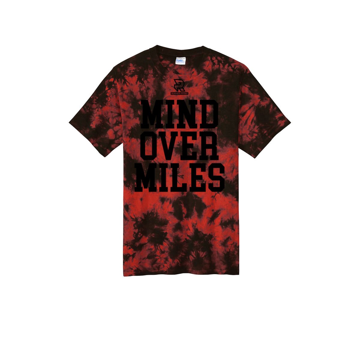 MIND OVER MILES (Black) - Short Sleeve Tie Dye Cotton Tee