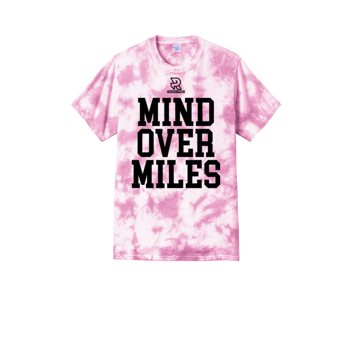 MIND OVER MILES (Black) - Short Sleeve Tie Dye Cotton Tee