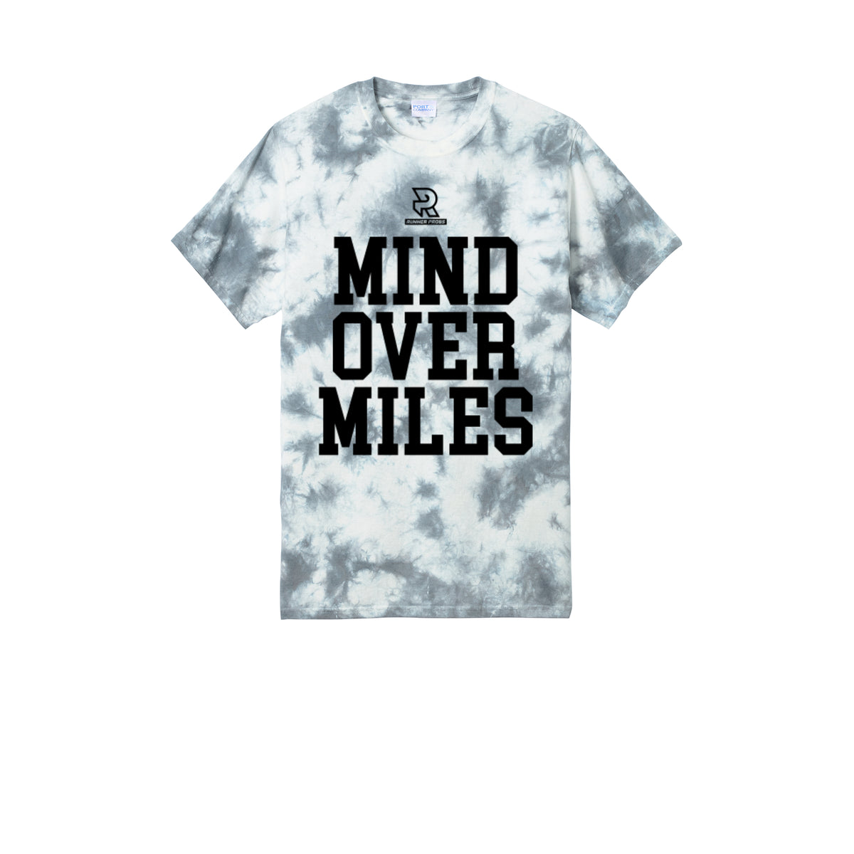 MIND OVER MILES (Black) - Short Sleeve Tie Dye Cotton Tee