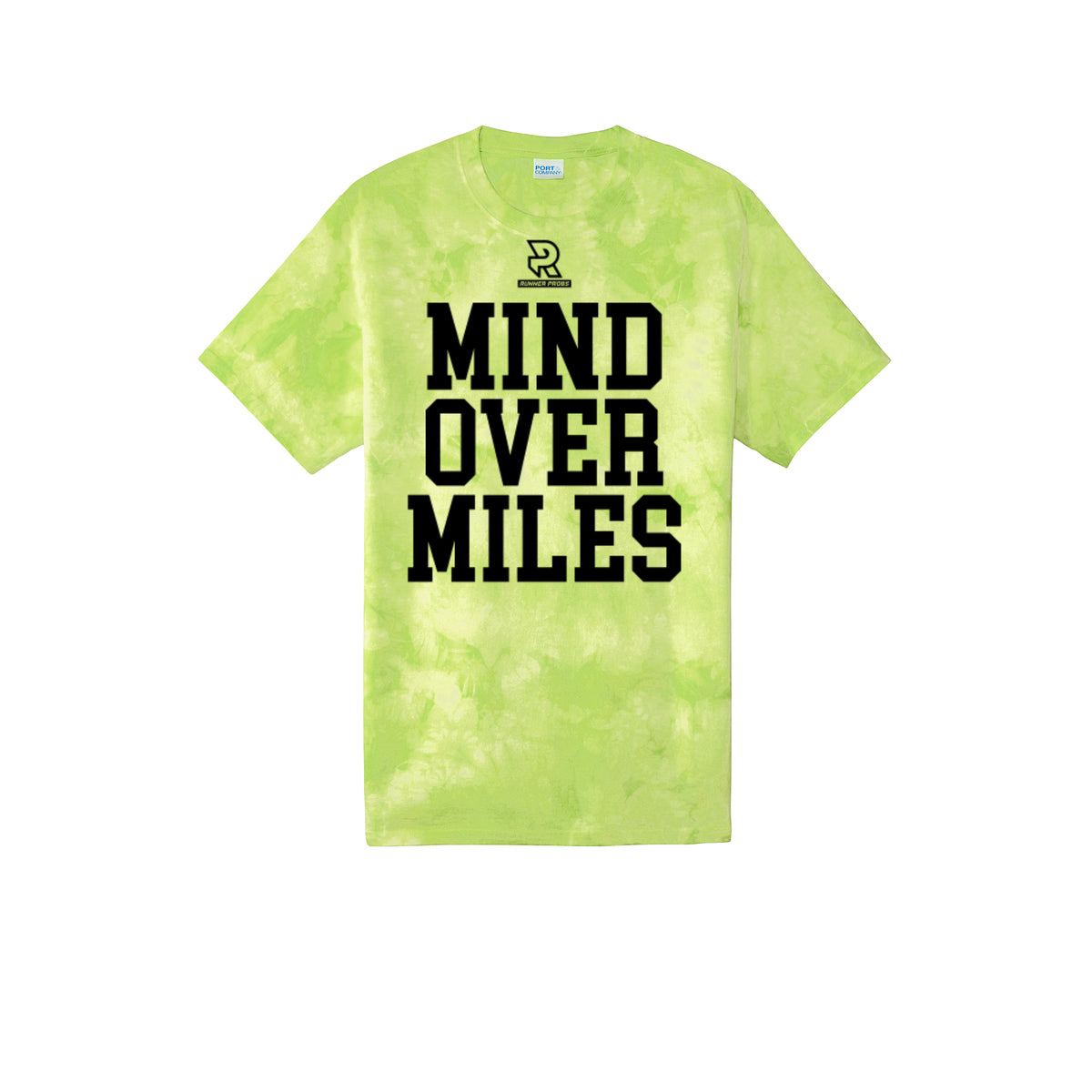 MIND OVER MILES (Black) - Short Sleeve Tie Dye Cotton Tee