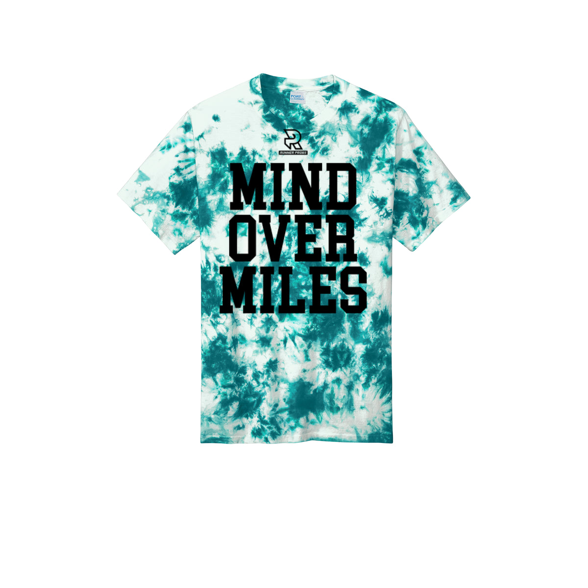MIND OVER MILES (Black) - Short Sleeve Tie Dye Cotton Tee