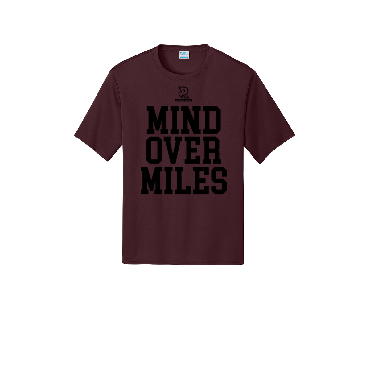 MIND OVER MILES (Black) - Short Sleeve Performance Tee