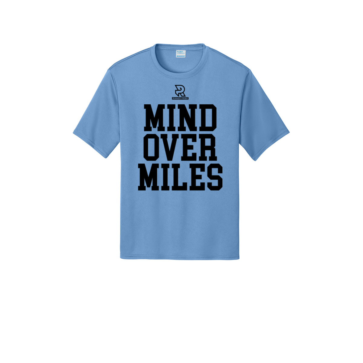 MIND OVER MILES (Black) - Short Sleeve Performance Tee