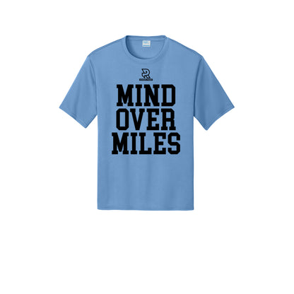 MIND OVER MILES (Black) - Short Sleeve Performance Tee